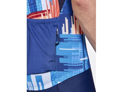 CRAFT ADV Endur Graphic jersey, dark blue with pattern