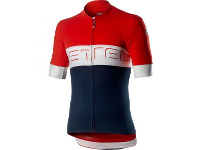 Koszulka rowerowa Castelli PROLOGO VI, czerwona/kość słoniowa/pomegranateowa