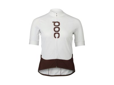 POC Essential Road Logo Damen-Trikot, Hydrogen White/Axinite Brown
