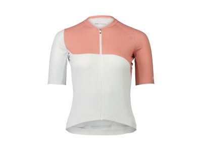 Damska koszulka rowerowa POC Essential Road, Print Hydrogen White/Rock Salt