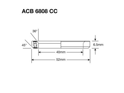Enduro Bearings ACB 6808 CC BO ložisko hl. složení, 40x52x6.5 mm, (36x45°)