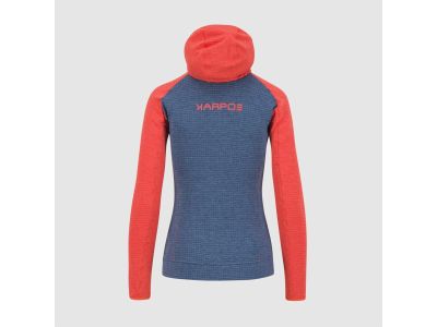 Karpos AMBRIZZOLA women&#39;s sweatshirt, Vintage Indigo/Hot Coral