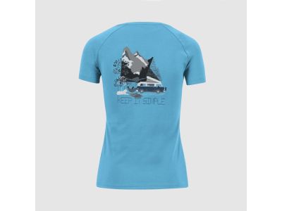 T-shirt damski Karpos GENZIANELLA, niebieski atol