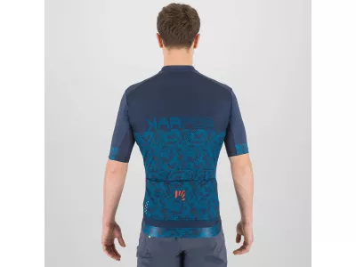 Koszulka rowerowa Karpos JUMP, przestrzeń kosmiczna/marokański niebieski/mandarynka tango