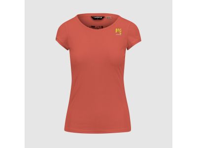 Karpos LOMA Damen T-Shirt, Hot Coral/Vintage Indigo/Cloud Dancer