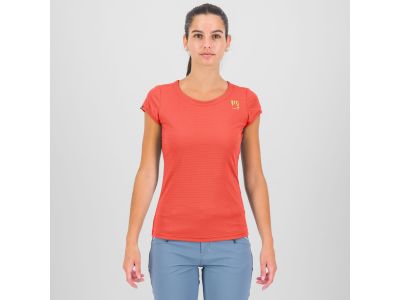 Karpos LOMA women&#39;s T-shirt, hot coral/vintage indigo/cloud dancer
