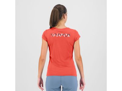 Karpos LOMA women&#39;s T-shirt, hot coral/vintage indigo/cloud dancer