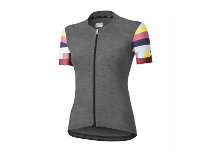 Damska koszulka rowerowa Dotout Flag w kolorze ciemnoszarym