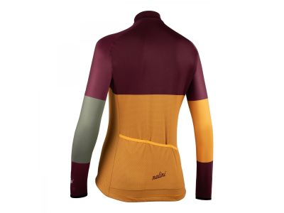 Nalini LS COLOR Lady women&#39;s jersey, burgundy/orange/grey