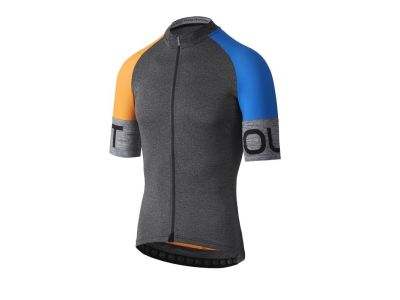 Dotout Spin jersey, dark grey/neon orange/blue