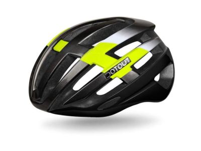 Dotout Targa helmet, black/neon/green
