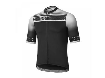 Koszulka rowerowa Dotout Flash, czarno-biała