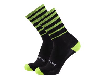 Nalini Gravel socks, black/neon yellow