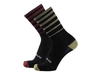 Nalini Gravel socks, black/green/red