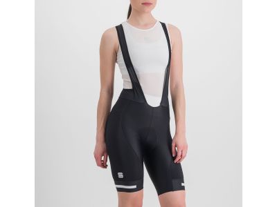 Sportos Neo női rövidnadrág csíkokkal, fekete/fehér