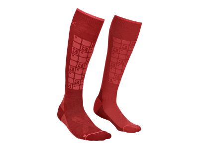 ORTOVOX W&amp;#39;s Ski Compression Socks ponožky, dark blood