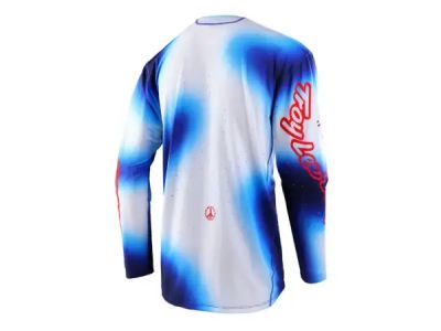 Tricou Troy Lee Designs Sprint Ultra, alb/albastru lucid