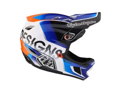 Troy Lee Designs D4 Composite MIPS helma, qualifier white/blue