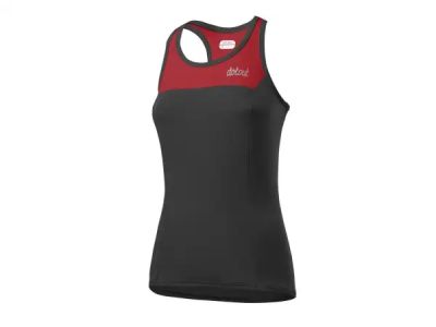 Dotout Crew Damen-Top, schwarz/rot