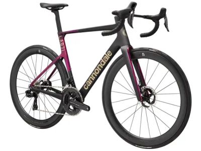Cannondale SuperSix EVO Hi-MOD LAB71 Fahrrad, Jet Black/Marmor Oxblood/Smoke geschliffenes Chrom