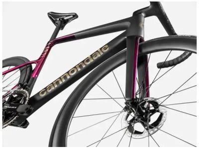 Cannondale SuperSix EVO Hi-MOD LAB71 Fahrrad, Jet Black/Marmor Oxblood/Smoke geschliffenes Chrom
