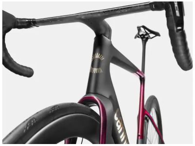 Cannondale SuperSix EVO Hi-MOD LAB71 Fahrrad, Jet Black/Marmor Oxblood/Smoke geschliffenes Chrom
