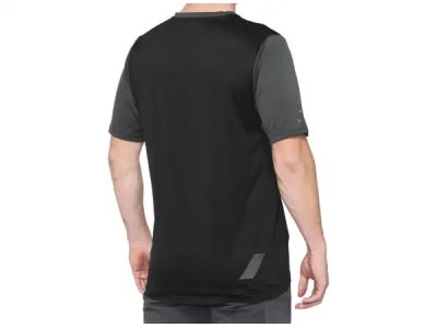 Tricou cu mânecă scurtă 100% Ridecamp, negru/cărbune