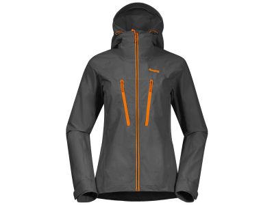 Bergans Cecilie Mountain Softshell Women&amp;#39;s Jacket, Solid Dark Grey/Cloudberry Yellow