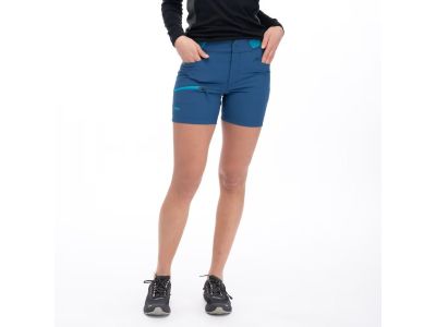 Pantaloni de damă Bergans Cecilie MTN Softshell, albastru mare/gri închis solid