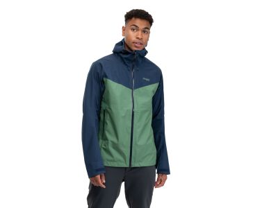 Bergans Skar Light 3L Shell jacket, dark jade green/navy blue