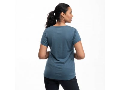 Bergans Graphic Wool Damen-T-Shirt, orion blue/golden field