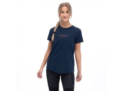 Bergans Graphic Damen-T-Shirt, navy blue/terracotta