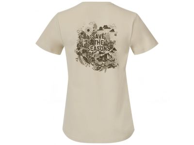 Bergans Graphic dámské tričko, chalk sand/dark olive green