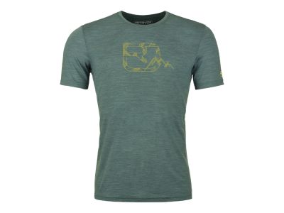 ORTOVOX 120 Cool Tec Mountain Logo T-shirt, Dark Pacific Blend