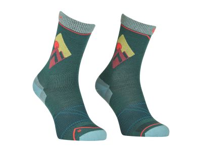 Ortovox W&amp;#39;s Alpine Light Compression Mid Socks dámské ponožky, pacific green