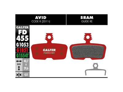 Galfer FD455 G1851 Advanced brzdové platničky, organické