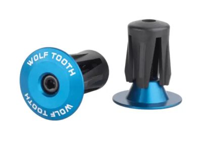 Wolf Tooth handlebar ends, blue