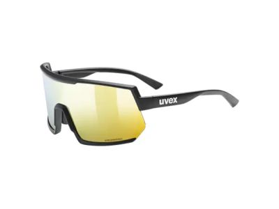 uvex Sportstyle 235 Polavision Brille, schwarz matt/spiegelrot