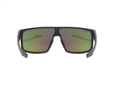 uvex LGL 51 glasses, black mat/mirror green