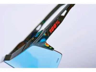 100 % SPEEDCRAFT-Brille, schwarze holografische/hyperblaue mehrschichtige Spiegellinse