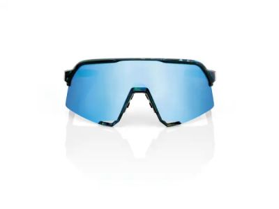 Okulary 100% S3 HiPER, czarne holograficzne/niebieskie wielowarstwowe lustrzane soczewki