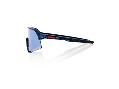 100 % S3 HiPER-Brille, schwarzes holografisches/blaues mehrschichtiges Spiegelglas
