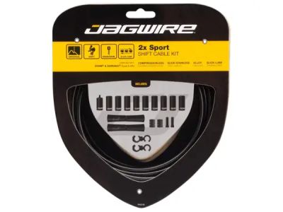 Jagwire UCK302 2x Sport Shift sada radiacich laniek a bowdenov, čierna