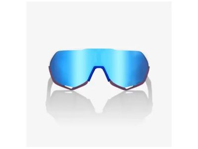 100 % S2 TotalEnergies-Brille, mattweiß/metallicblau/blau mehrschichtig