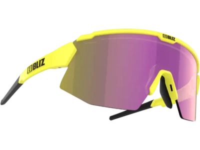Bliz Breeze glasses, matt neon yellow brown/purple multi/pink