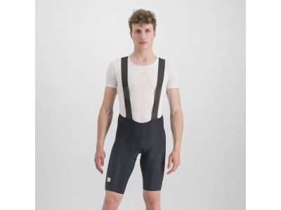 Sportos CLASSIC rövidnadrág nadrágtartóval, fekete cédrus