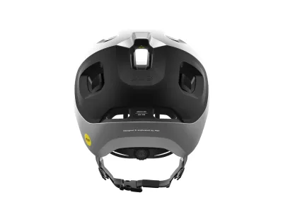 POC Axion Race MIPS Helmet, Uranium Black/Argentite Silver Matt