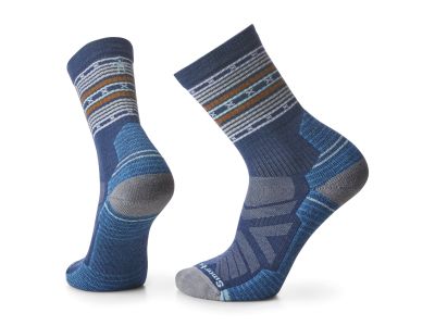 Smartwool HIKE LC SPIKED STRIPE CREW ponožky, alpine blue