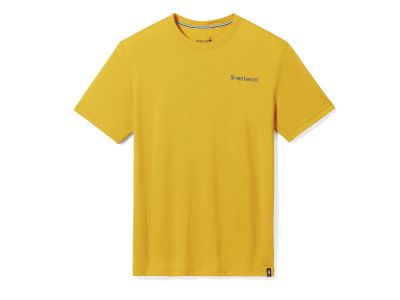 T-shirt Smartwool DAWN RISE GRAPHIC SS TEE SF, miodowo-złoty