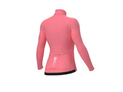 Damska koszulka rowerowa ALÉ WARM RACE R-EV1, usta różowe